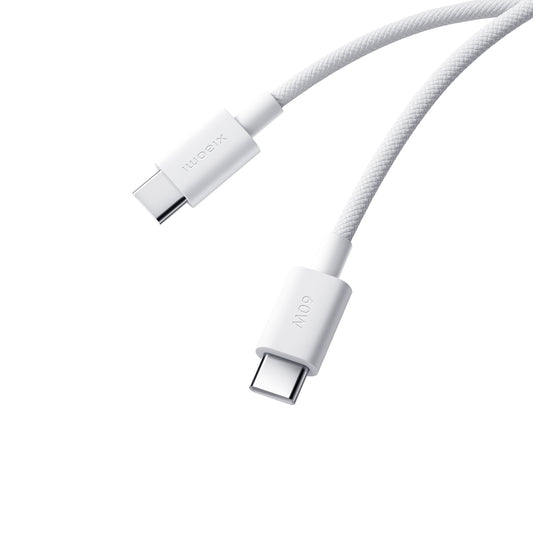 Cable de Datos y Carga USB-C - USB-C Xiaomi, 60W, 1m, Blanco BHR0878GL