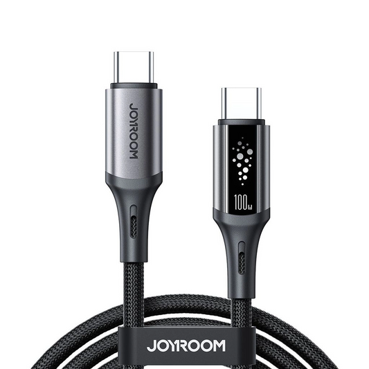 Cable de Datos y Carga USB-C - USB-C Joyroom S-A60 StarTalk, 100W, 1.2m, Negro