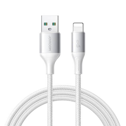 Cable de Datos y Carga USB-A - Lightning Joyroom S-A28 Flash, 18W, 1m, Blanco
