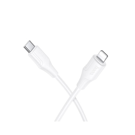 Cable de Datos y Carga USB-C - Lightning HOCO X124, 27W, 1m, Blanco