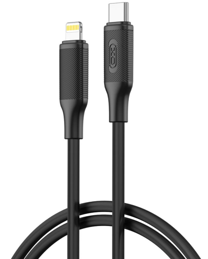 Cable de Datos y Carga USB-C - Lightning XO Design NB-Q265A, 27W, 1m, Negro