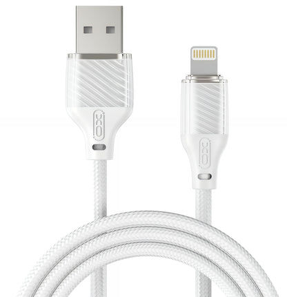 Cable de Datos y Carga USB-A - Lightning XO Design NB291, 18W, 1m, Blanco
