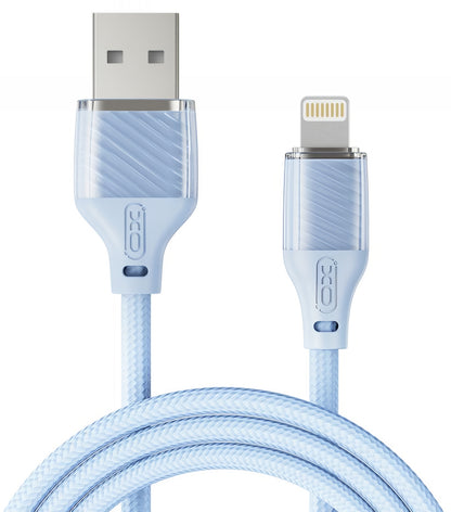 Cable de Datos y Carga USB-A - Lightning XO Design NB291, 18W, 1m, Azul