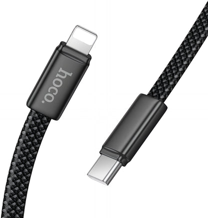 Cable de Datos y Carga USB-C - Lightning HOCO X125, 30W, 1m, Negro