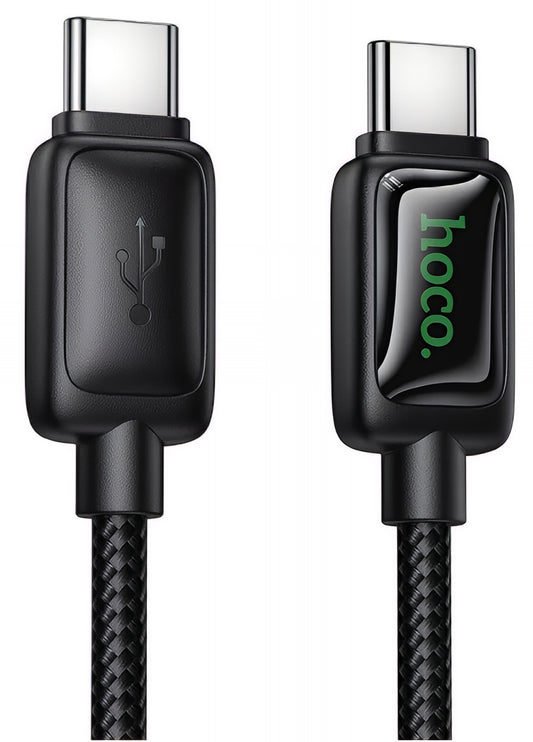 Cable de Datos y Carga USB-C - USB-C HOCO U146, 60W, 1.2m, Negro