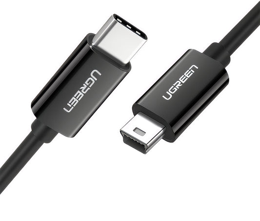 Cable de Datos y Carga USB-C - miniUSB UGREEN US242, 18W, 1m, Negro