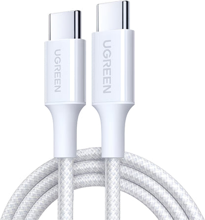 Cable de Datos y Carga USB-C - USB-C UGREEN L501, 60W, 2m, Blanco