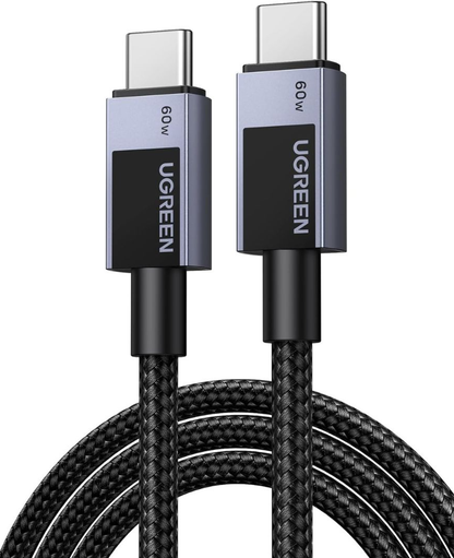 Cable de Datos y Carga USB-C - USB-C UGREEN L524, 60W, 2m, Gris