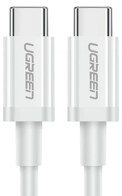 Cable de Datos y Carga USB-C - USB-C UGREEN US264, 60W, 0.5m, Blanco