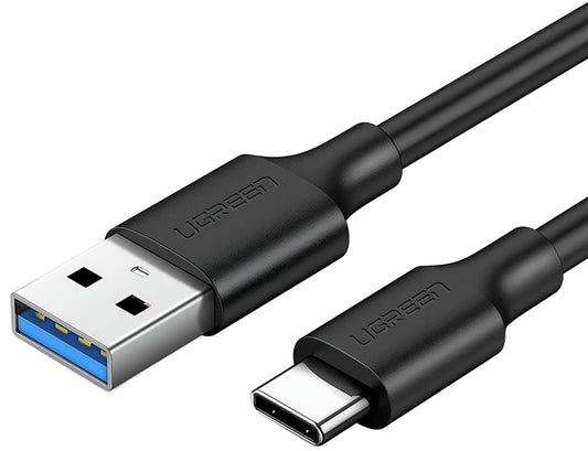 Cable de Datos y Carga USB-A - USB-C UGREEN US184, 18W, 0.5m, Negro