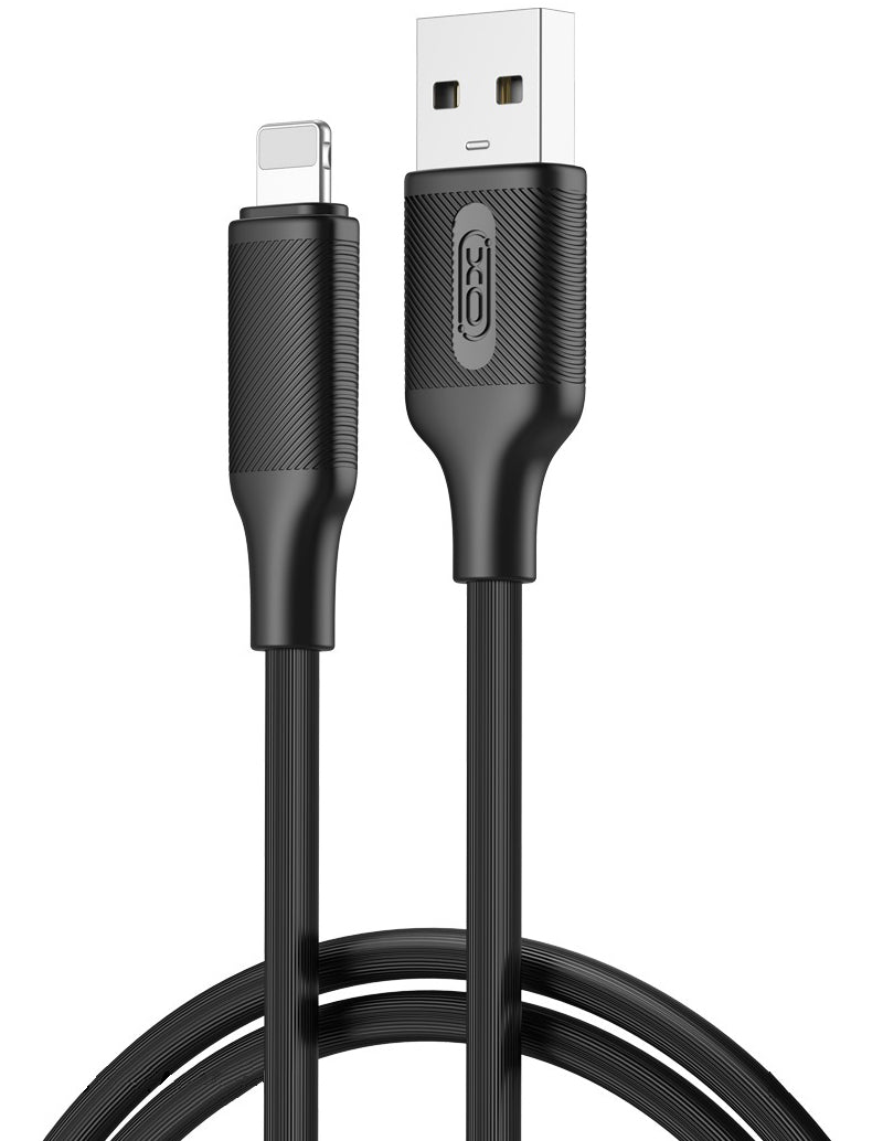 Cable de Datos y Carga USB-A - Lightning XO Design NB265, 18W, 1m, Negro