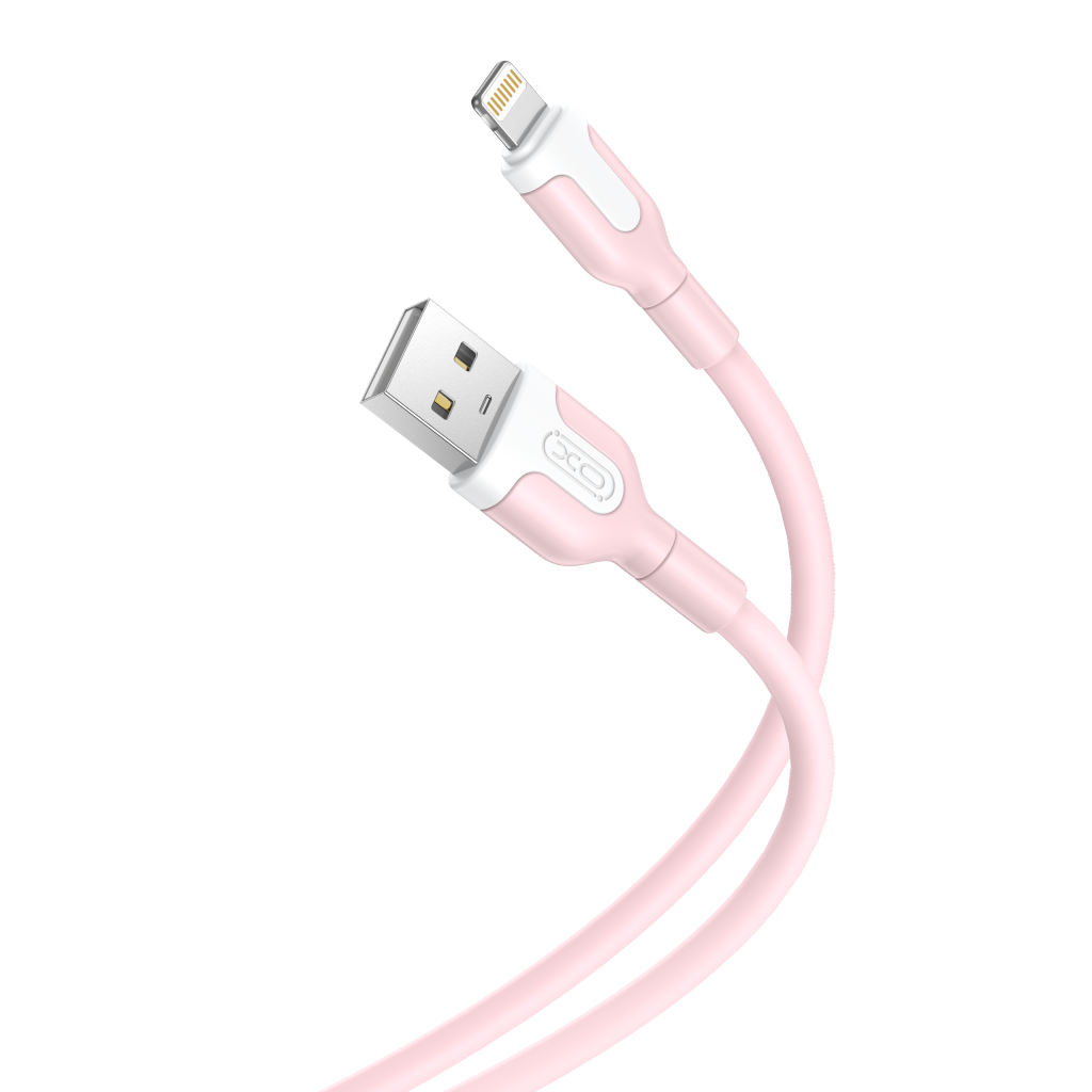 Cable de Datos y Carga USB-A - Lightning XO Design NB212, 18W, 1m, Rosa