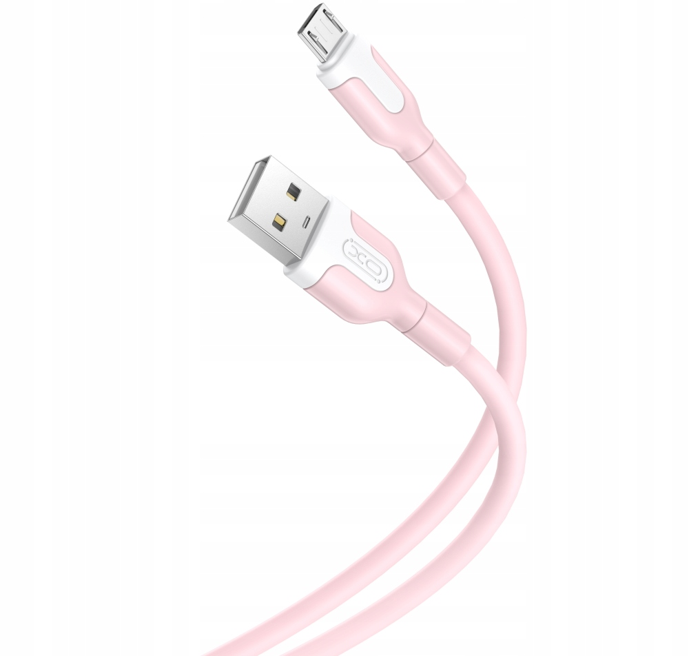 Cable de Datos y Carga USB-A - microUSB XO Design NB212, 18W, 1m, Rosa