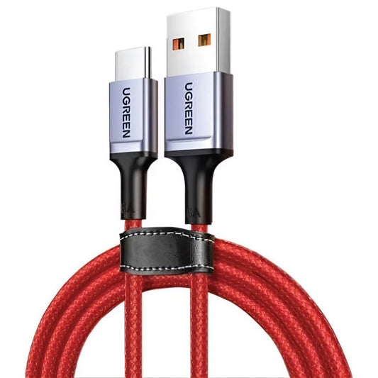 Cable de Datos y Carga USB-A - USB-C UGREEN US505, 60W, 1m, Rojo