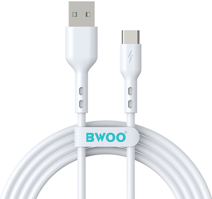 Cable de Datos y Carga USB-A - USB-C BWOO X172C, 60W, 1m, Blanco