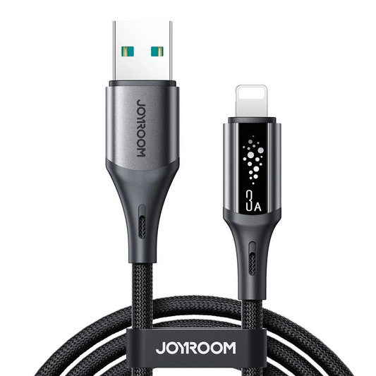 Cable de Datos y Carga USB-A - Lightning Joyroom S-A60 StarTalk, 18W, 1.2m, Negro