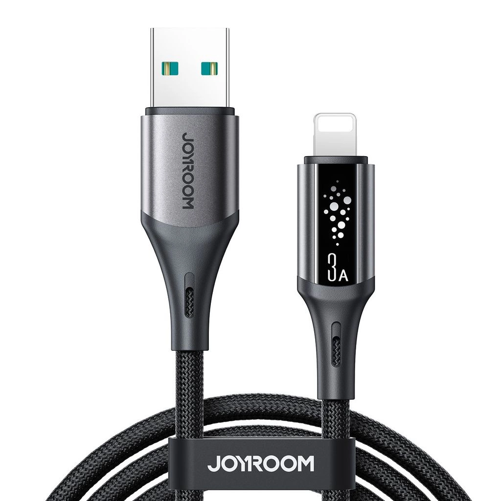 Cable de Datos y Carga USB-A - Lightning Joyroom S-A60 StarTalk, 18W, 1.2m, Negro