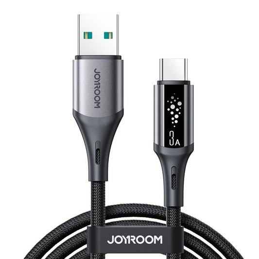 Cable de Datos y Carga USB-A - USB-C Joyroom S-A60 StarTalk, 18W, 1.2m, Negro