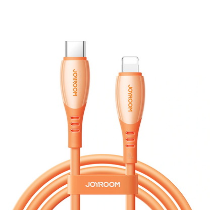 Cable de Datos y Carga USB-C - Lightning Joyroom S-A59 Vibrant, 30W, 1.2m, Naranja