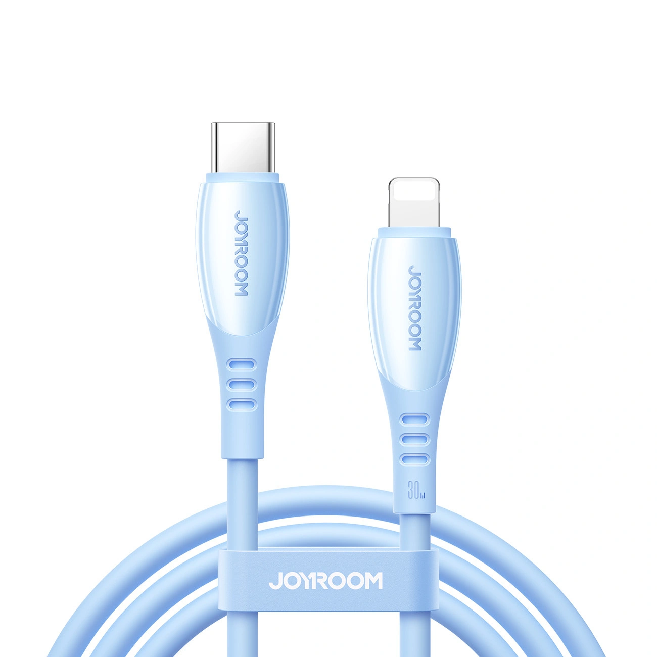 Cable de Datos y Carga USB-C - Lightning Joyroom S-A59 Vibrant, 30W, 1.2m, Azul