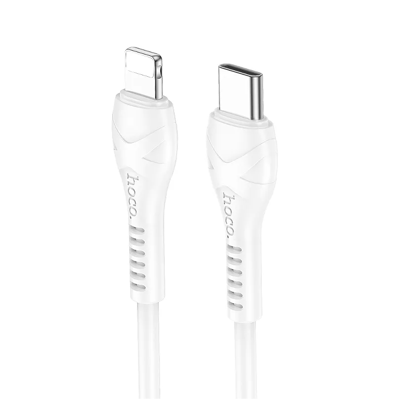 Cable de Datos y Carga USB-C - Lightning HOCO X37, 27W, 1m, Blanco