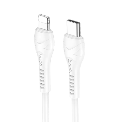 Cable de Datos y Carga USB-C - Lightning HOCO X37, 27W, 1m, Blanco