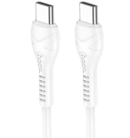 Cable de Datos y Carga USB-C - USB-C HOCO X37, 60W, 1m, Blanco