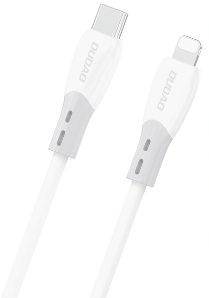 Cable de Datos y Carga USB-C - Lightning Dudao L25SX, 30W, 1m, Blanco