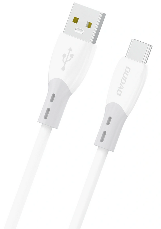 USB-A to USB-C Dudao L25ST Data and Charging Cable, 100W, 1m, White