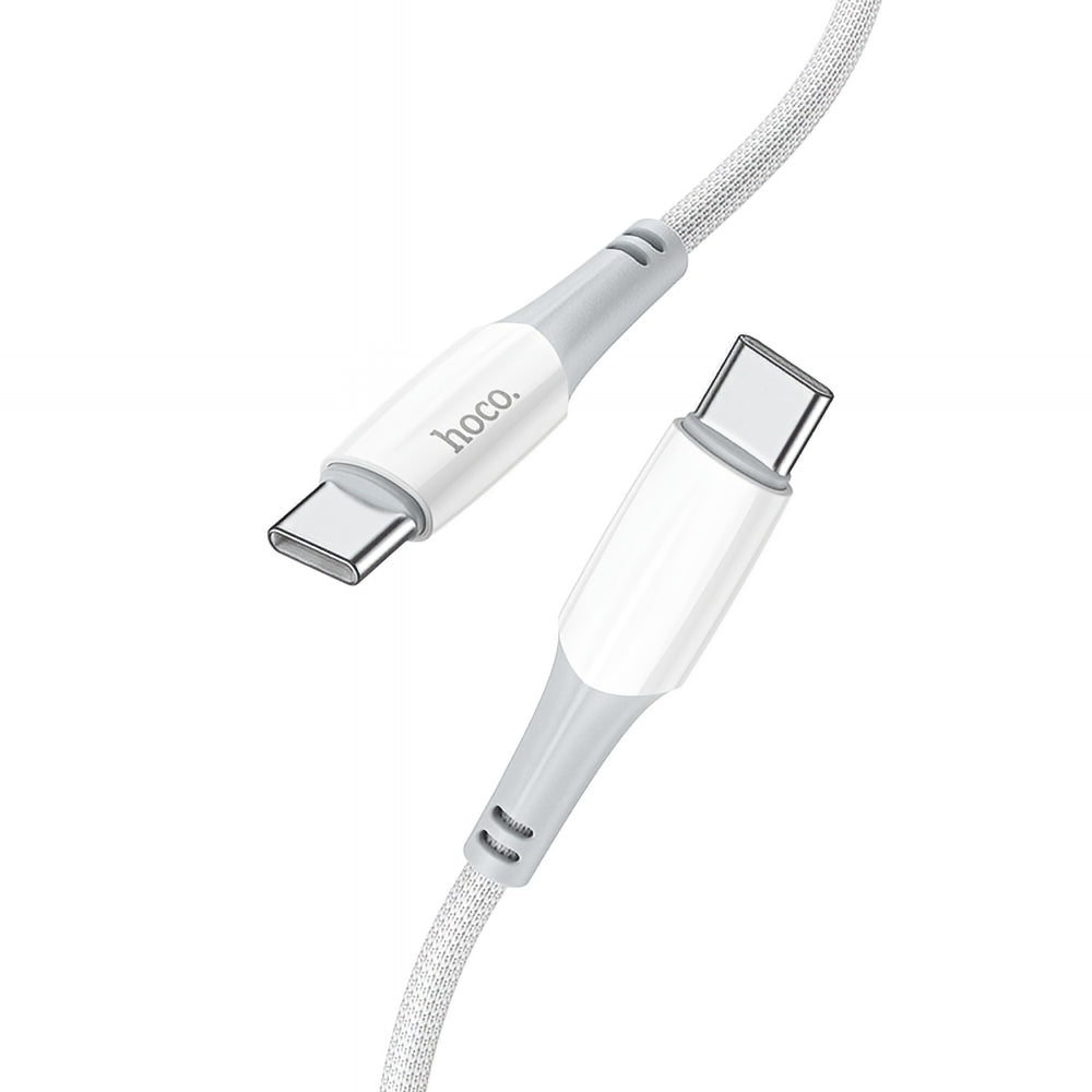 Cable de Datos y Carga USB-C - USB-C HOCO X70, 60W, 1m, Blanco