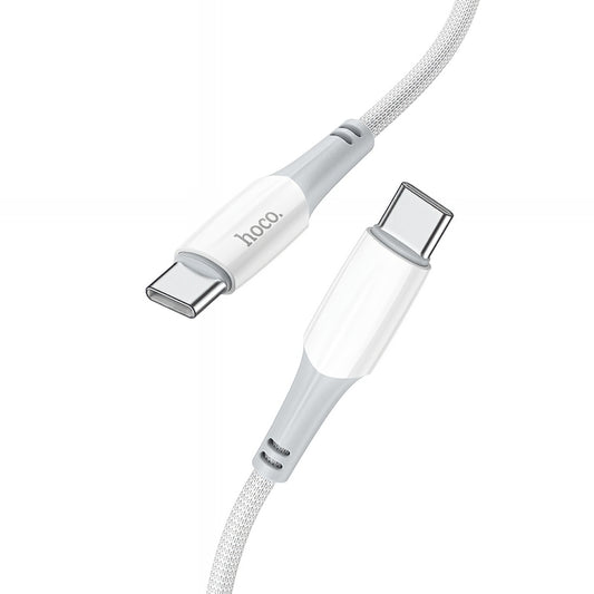 Cable de Datos y Carga USB-C - USB-C HOCO X70, 60W, 1m, Blanco