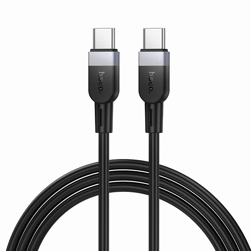 Cable de Datos y Carga USB-C - USB-C HOCO X109, 60W, 1m, Negro