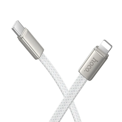 Cable de Datos y Carga USB-C - Lightning HOCO X125, 30W, 1m, Blanco