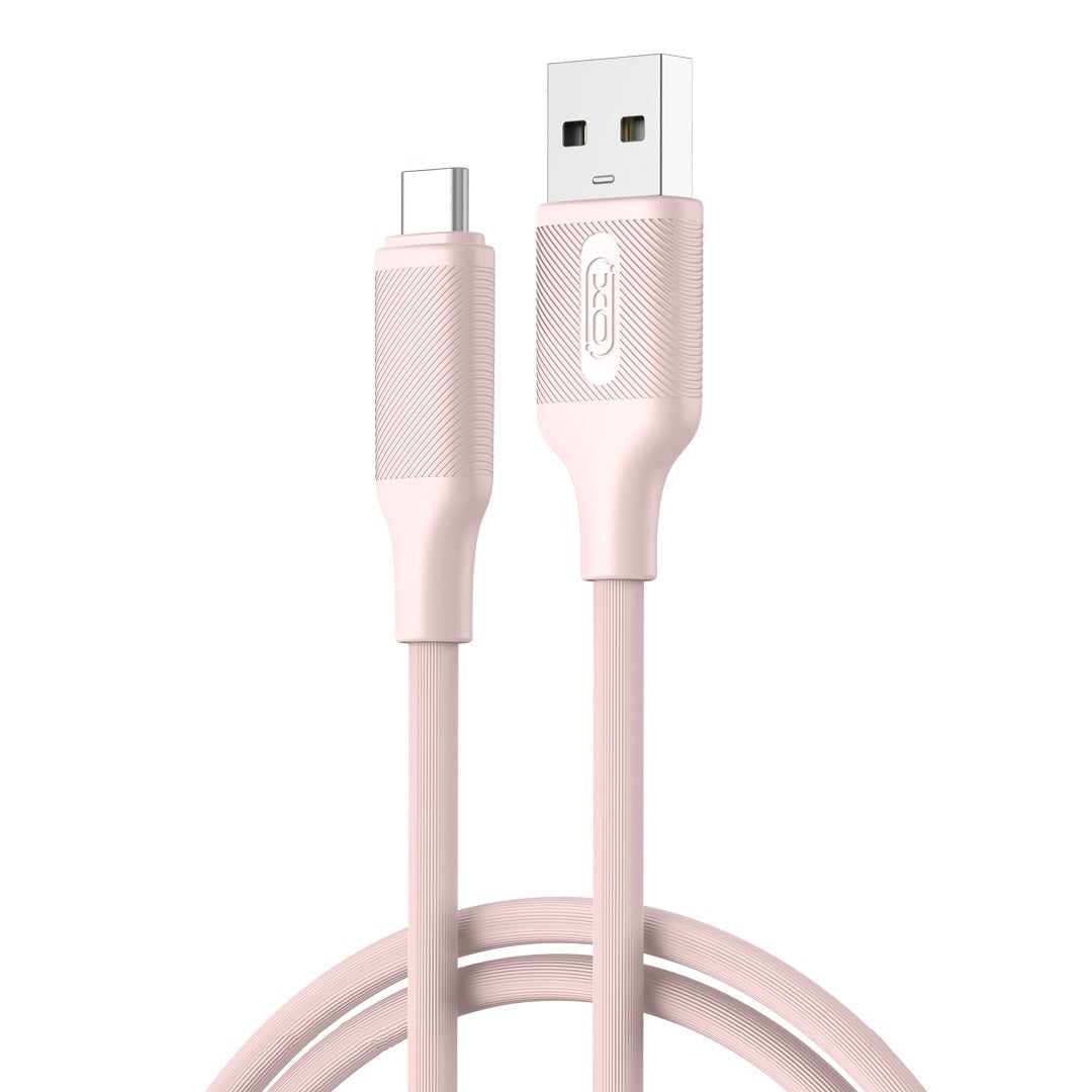 Cable de Datos y Carga USB-A - USB-C XO Design NB265, 18W, 1m, Rosa