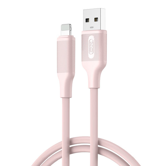 Cable de Datos y Carga USB-A - Lightning XO Design NB265, 12W, 1m, Rosa