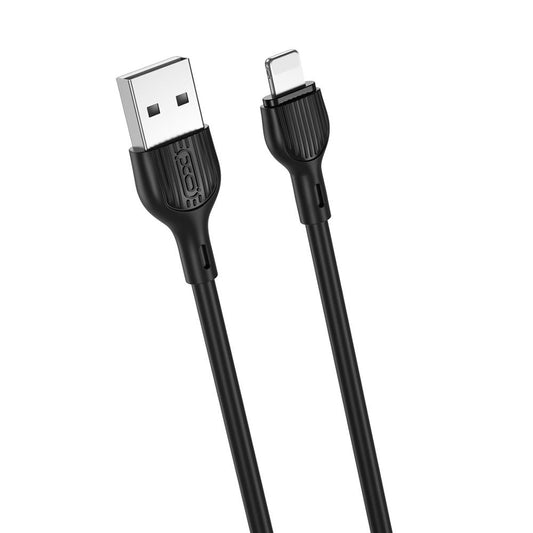 Cable de Datos y Carga USB-A - Lightning XO Design NB200, 10W, 2m, Negro