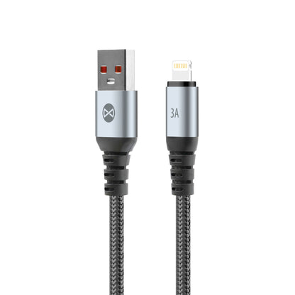 Cable de Datos y Carga USB-A - Lightning Forever Braix, 18W, 1m, Negro