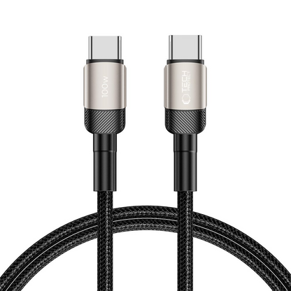Cable de Datos y Carga USB-C - USB-C Tech-Protect Ultraboost EVO, 100W, 1m, Plateado
