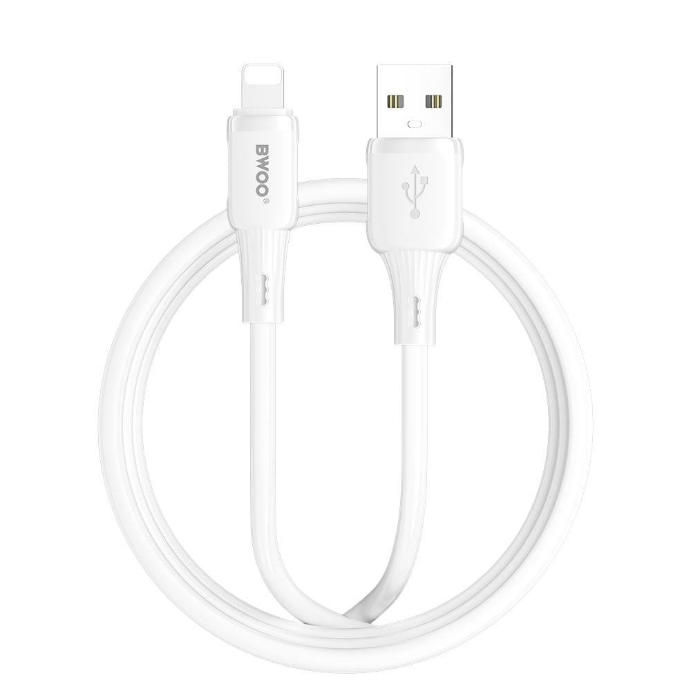 Cable de Datos y Carga USB-A - Lightning BWOO X329L, 15W, 1m, Blanco