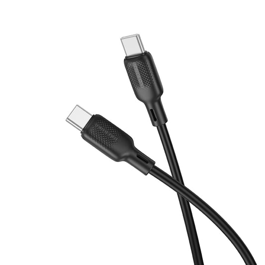 Cable de Datos y Carga USB-C - USB-C Borofone BX113 Lenny, 60W, 1m, Negro