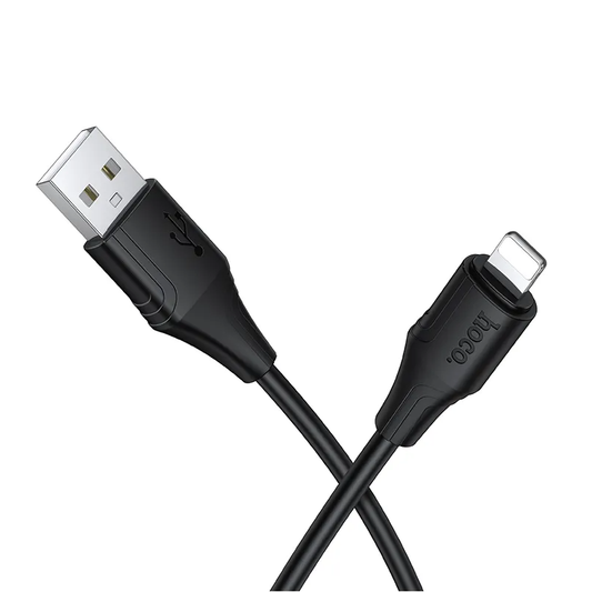 Cable de Datos y Carga USB-A - Lightning HOCO X124, 18W, 1m, Negro