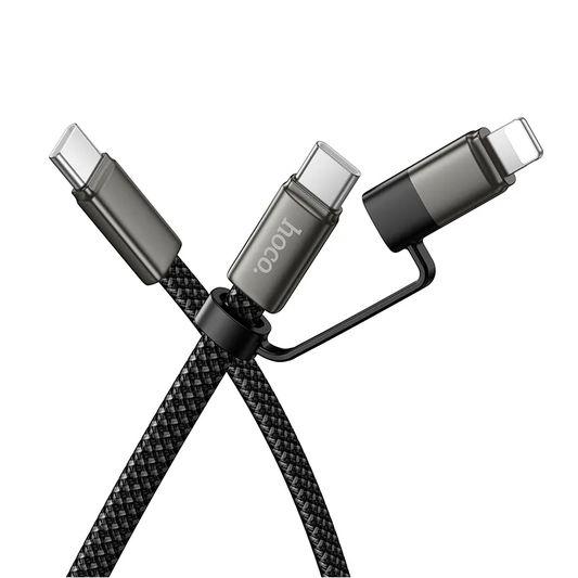 Cable de Datos y Carga USB-C - Lightning / USB-C HOCO X125, 60W, 1m, Negro