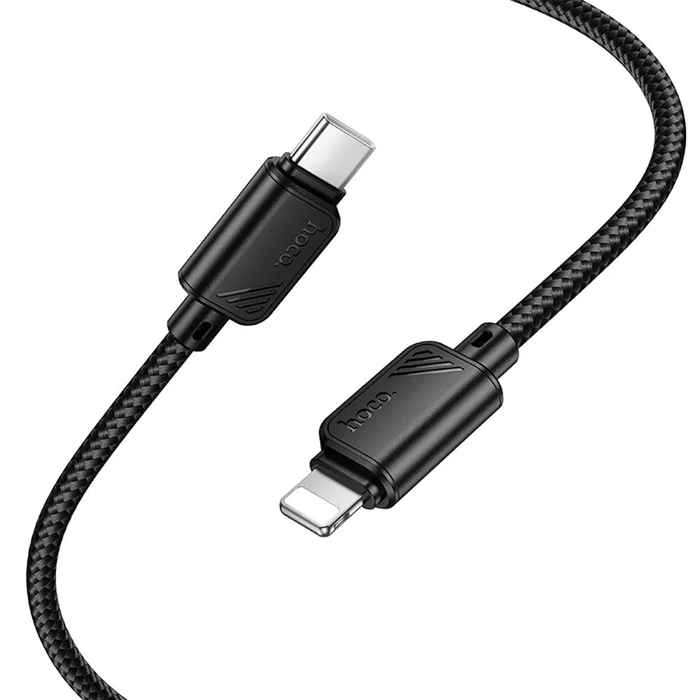 Cable de Datos y Carga USB-C - Lightning HOCO X113, 27W, 1m, Negro