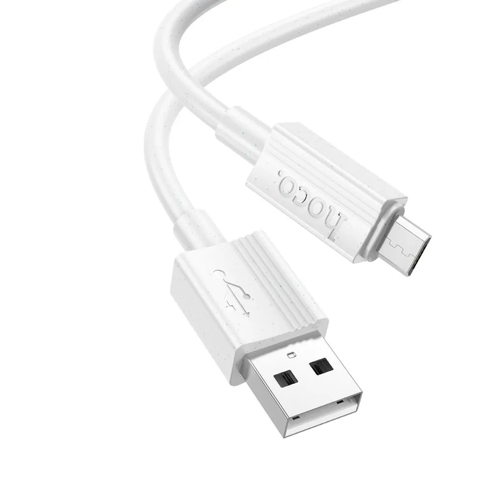 Cable de Datos y Carga USB-A - microUSB HOCO X107, 18W, 1m, Blanco