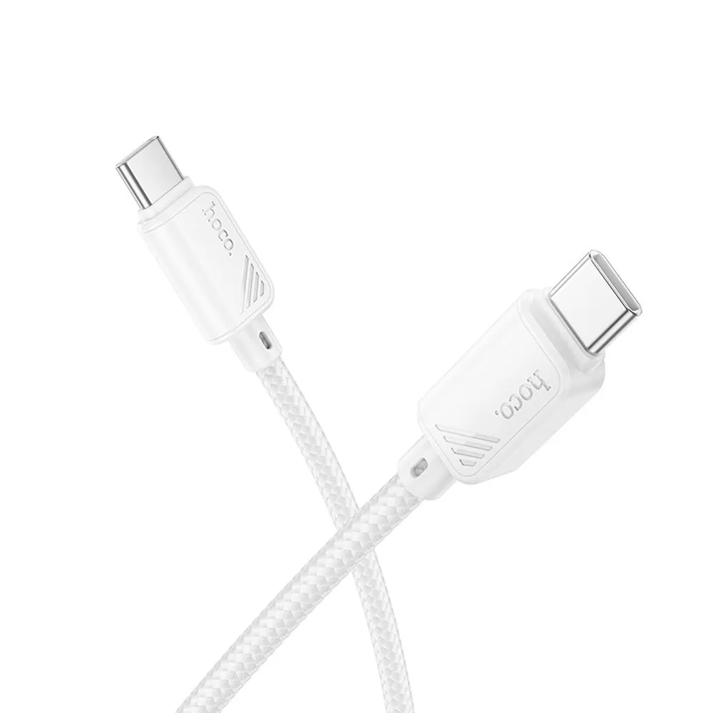 Cable de Datos y Carga USB-C - USB-C HOCO X113, 60W, 1m, Blanco