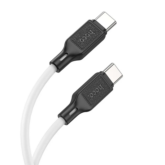 Cable de Datos y Carga USB-C - USB-C HOCO X90, 60W, 1m, Blanco