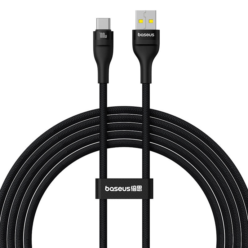 Cable de Datos y Carga USB-A - USB-C Baseus Flash Series II, 100W, 2m, Negro P10311804111-01