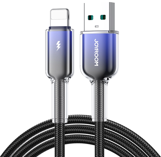 Cable de Datos y Carga USB-A - Lightning Joyroom S-A42, 18W, 1.2m, Negro