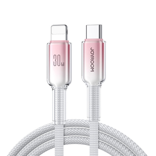 Cable de Datos y Carga USB-C - Lightning Joyroom S-A42, 30W, 1.2m, Blanco