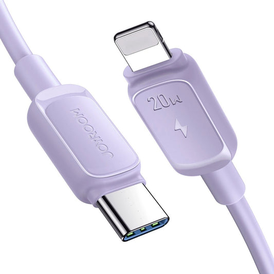 Cable de Datos y Carga USB-C - Lightning Joyroom S-A14, 20W, 1.2m, Morado